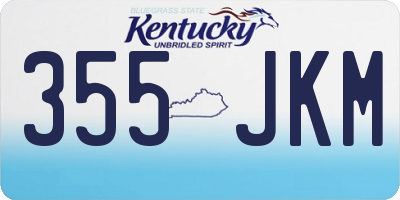 KY license plate 355JKM