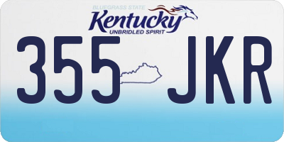 KY license plate 355JKR