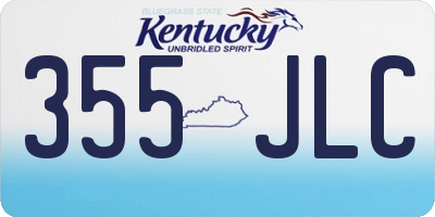 KY license plate 355JLC