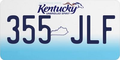 KY license plate 355JLF