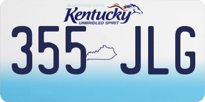 KY license plate 355JLG