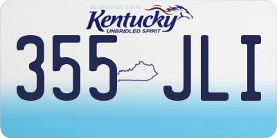 KY license plate 355JLI