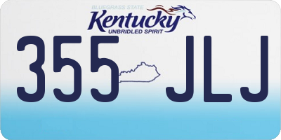 KY license plate 355JLJ