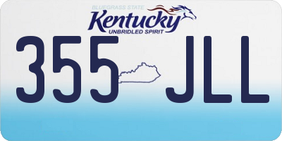 KY license plate 355JLL