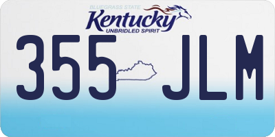 KY license plate 355JLM