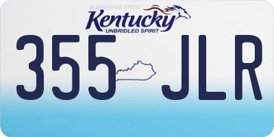 KY license plate 355JLR
