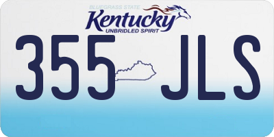 KY license plate 355JLS