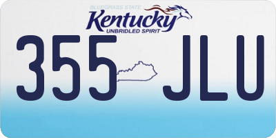 KY license plate 355JLU