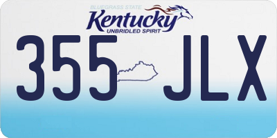 KY license plate 355JLX