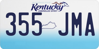 KY license plate 355JMA
