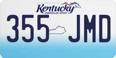KY license plate 355JMD