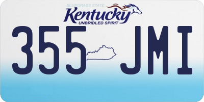 KY license plate 355JMI