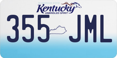 KY license plate 355JML