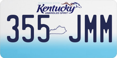 KY license plate 355JMM
