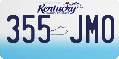 KY license plate 355JMO