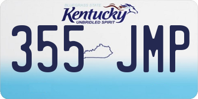 KY license plate 355JMP