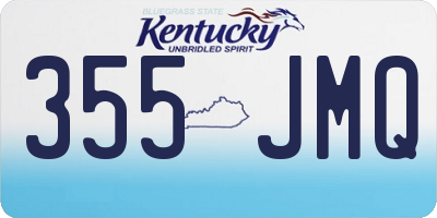 KY license plate 355JMQ