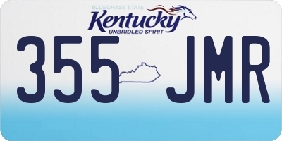 KY license plate 355JMR