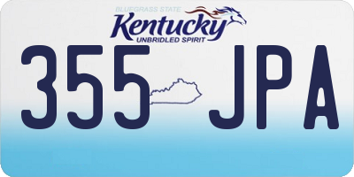 KY license plate 355JPA