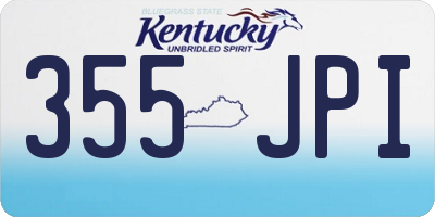 KY license plate 355JPI