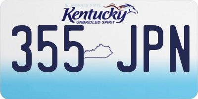 KY license plate 355JPN
