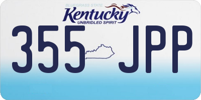 KY license plate 355JPP