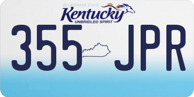KY license plate 355JPR