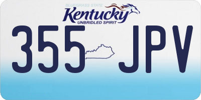 KY license plate 355JPV