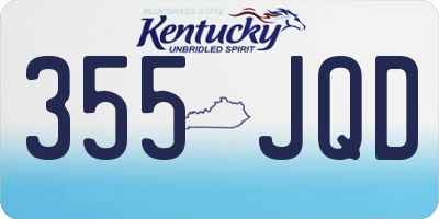 KY license plate 355JQD
