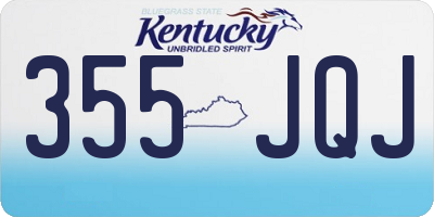 KY license plate 355JQJ