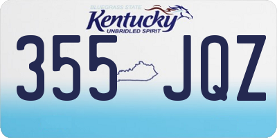 KY license plate 355JQZ