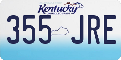KY license plate 355JRE