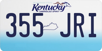 KY license plate 355JRI