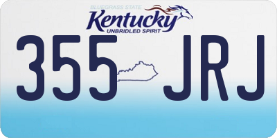 KY license plate 355JRJ
