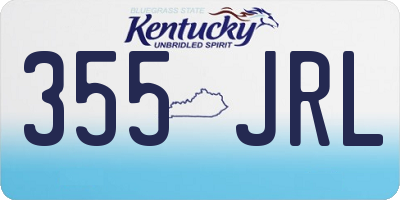 KY license plate 355JRL