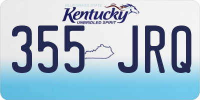 KY license plate 355JRQ