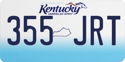 KY license plate 355JRT