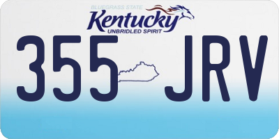 KY license plate 355JRV