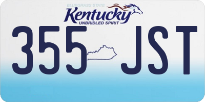 KY license plate 355JST