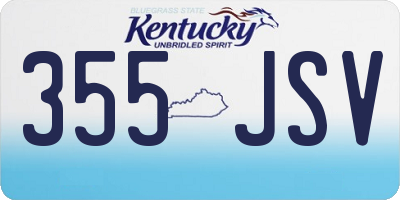 KY license plate 355JSV
