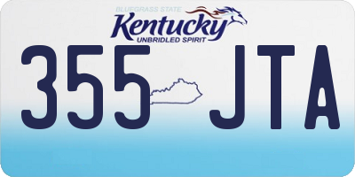 KY license plate 355JTA