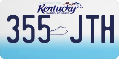 KY license plate 355JTH