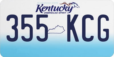 KY license plate 355KCG