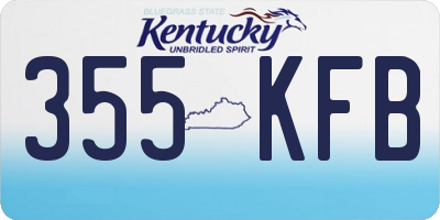 KY license plate 355KFB