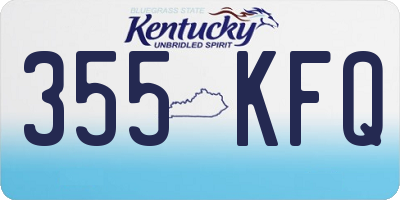 KY license plate 355KFQ