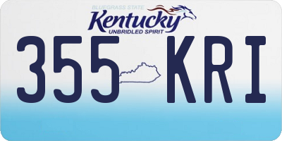 KY license plate 355KRI