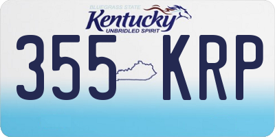 KY license plate 355KRP