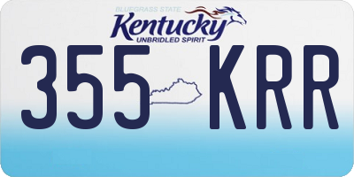 KY license plate 355KRR
