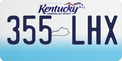 KY license plate 355LHX