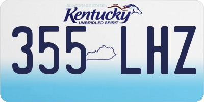 KY license plate 355LHZ